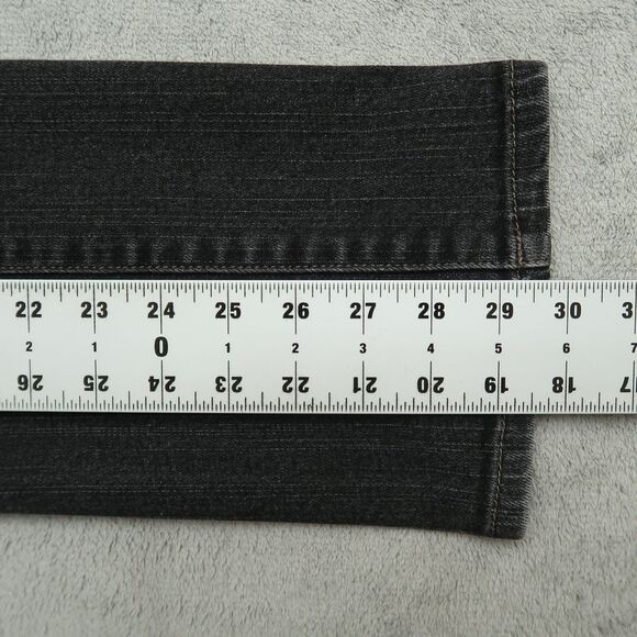 Chico's Platinum Jeans Women's 0 US-4 Gray Mid-Rise Abalone Skinny 29.5" Inseam - Picture 3 of 14